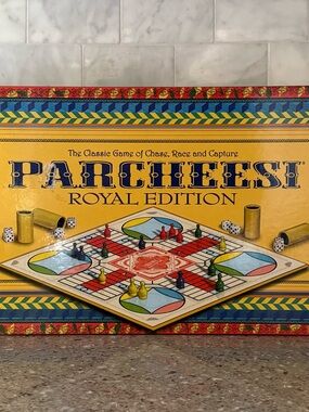Parcheesi Royal Edition Board Game - Parcheesi Yellow Box (193)